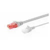 Verkkopatchkaapeli DIGITUS CAT6 U-UTP ohut 1 m, harmaa