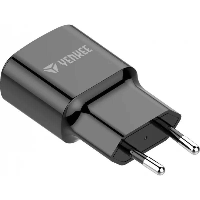 Verkko-USB-A-laturi YENKEE YAC 2013BK — 12 W, 2,4 A lähtö