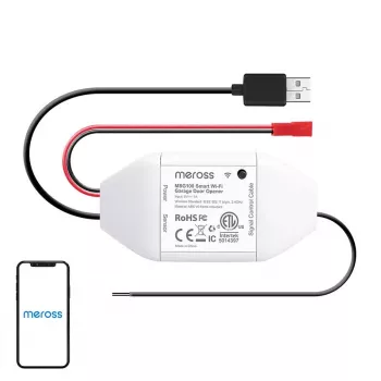 Älykäs autotallin kytkin Meross MSG100HK HomeKit-yhteensopiva — WLAN-ohjaus yhden oven autotallin ovelle
