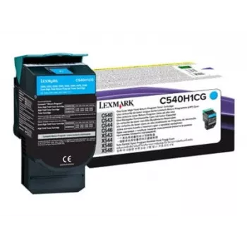 Lexmark C540H1CG väriainekasetti malleille C540/C543/C544/C546, syaani, suuri kapasiteetti, 2000 sivua