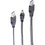 USB-kaapeli ShiverPeaks BS77151 1 m 2x USB A Mini-USB B musta