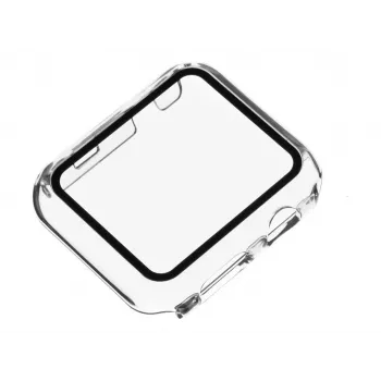 FIXED Pure täysrunkoinen polykarbonaattikotelo Apple Watch 45mm Series 8:lle, läpinäkyvä (FIXPUW-436)
