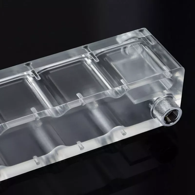 BitsPower Tiny Tank SC6 200 -pumppu PWM läpinäkyvä – kompakti pumppu-nestesäiliö-yhdistelmä vesicoolerointiin