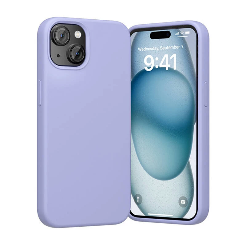 Vention KUFV0-20 silikonikotelo iPhone 15 Plus, violetti, soft touch, kevyt