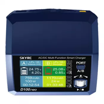 Laturi SKYRC D100neo 100W kaksikanavainen — SKYRC SK-100199-01