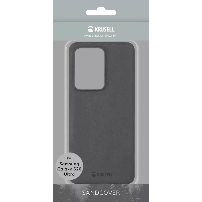 Krusell Essentials SandCover -suojakuori Samsung Galaxy S20 Ultra -puhelimelle, musta