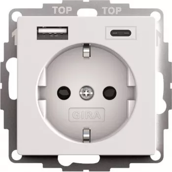 gira SCHUKO USB-virtalähde 2f System 55 malli 245927