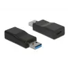 Kaapelisovitin DeLOCK 65696 USB 3.1 Gen 2 Type-A - Type-C musta