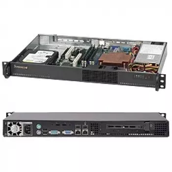 Supermicro - SuperChassis 510-203B (musta) - rack-asennus 1U - micro ATX 200 W musta