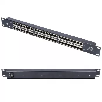 Extralink PoE-injektori 24 portti 24x 100Mb/s RJ45, rack-asennus