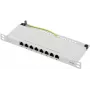 Renkforce RF-4996630 8-porttinen patch-paneeli 254 mm (10) CAT 6a 0,5 HE harmaa (RF-4996630)