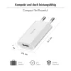 USB-A-pistorasiasovitin, 5W, 5V/1A, 1xUSB-A valkoinen