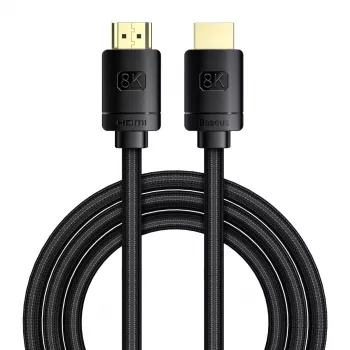 Baseus High Definition Series HDMI 2.1 -kaapeli, 8K 60Hz, 3D, HDR, 48Gbps, 2 m (musta)