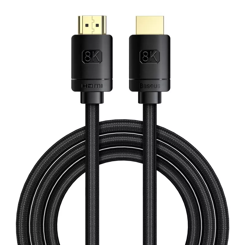 Baseus High Definition Series HDMI 2.1 -kaapeli, 8K 60Hz, 3D, HDR, 48Gbps, 2 m (musta)