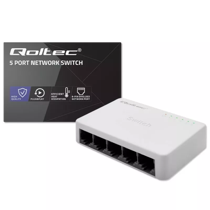 Verkkokytkin 5x RJ45-portti 100 Mbit/s LAN