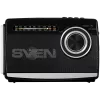 Kaiutin SVEN SRP-155, musta (3W, Bluetooth, FM/AM/SW, USB, microSD, taskulamppu, akku)