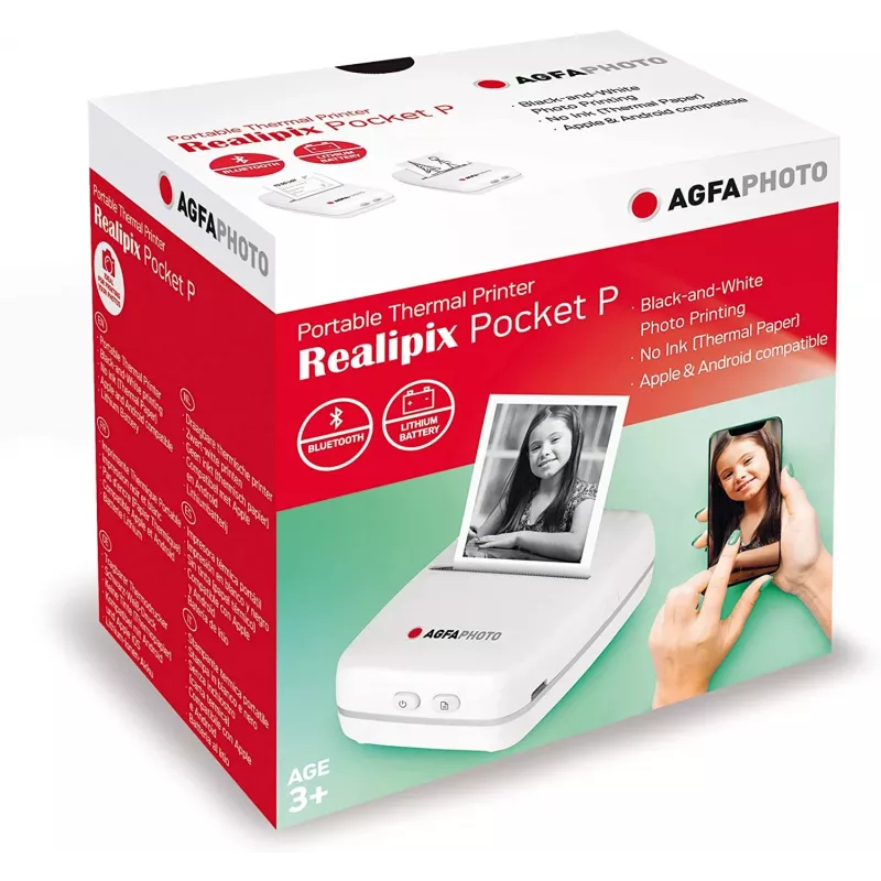 Tulostin AgfaPhoto Realpix Pocket P terminen valkoinen