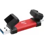 Silicon Power DS72 USB-muistitikku 1 TB USB Type-A / USB Type-C 3.2 Gen 2 (3.1 Gen 2) punainen (SP001TBUC3S72VPR)