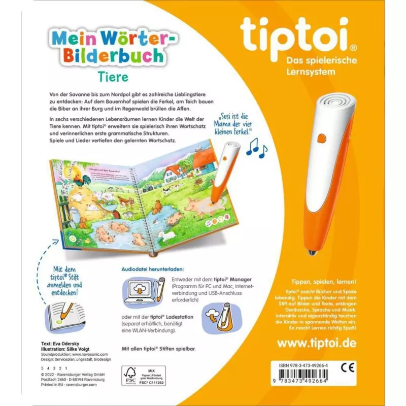 tiptoi Mein Wörter-Bilderbuch: Tiere, oppikirja