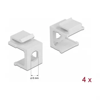 Delock - modulaarinen liitäntä (tyhjä) - valkoinen - 1 liitäntä (4 kpl:n pakkaus) (86819)