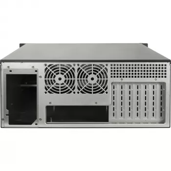 INTER-TECH IPC 4U-4508 -runkokotelo musta — 4U-palvelin-/PC-kotelo, rack-asennus