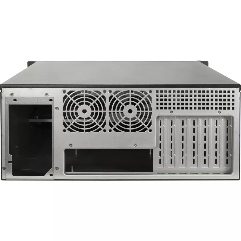 INTER-TECH IPC 4U-4508 -runkokotelo musta — 4U-palvelin-/PC-kotelo, rack-asennus