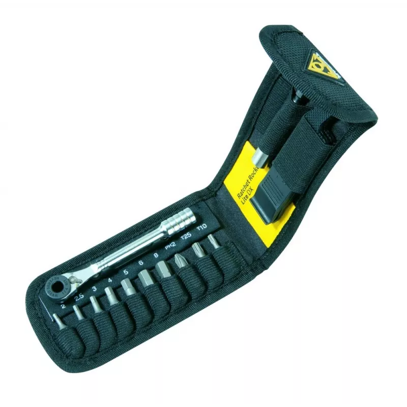 TOPEAK Ratchet Rocket Lite DX avainsarja, kompakti räikkämonitoimityökalu (T-TT2524)