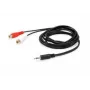 Equip 147093 äänikaapeli, 2 x RCA-naaras – 3,5 mm uros, 2,5 m, musta