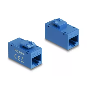 Delock 90642 Keystone-moduuli RJ45-naaras - RJ45-naaras, Cat.6A UTP, sininen