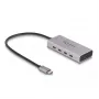 DELOCK USB-keskitin 10 Gbps Type-C 4 porttia PD 85W 30 cm kaapeli