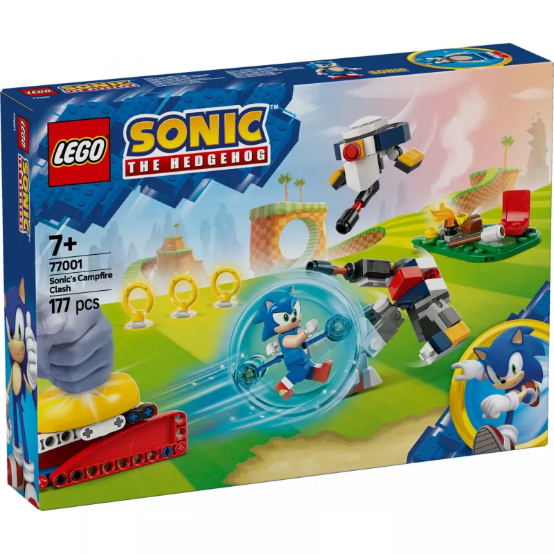 Rakennuslelu LEGO Sonic the Hedgehog 77001 Campfire Showdown lelusetti, 177 osaa, 1 minihahmo, ikä 7+