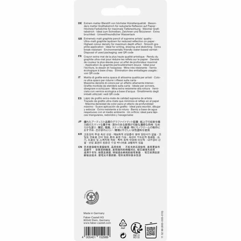Faber-Castell 115298 grafiittikynä Multi 4 kpl musta