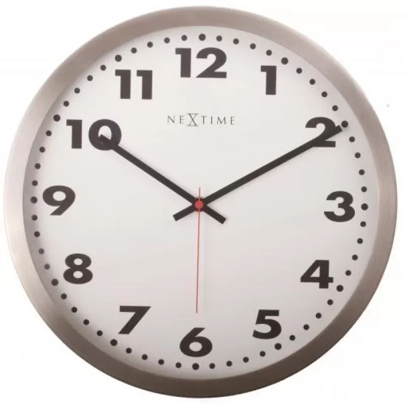 NeXtime seinäkello 2519 Arabic, Ø25 cm, valkoinen