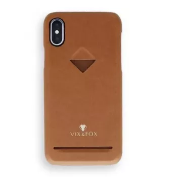 Korttipaikallinen takakuori VixFox Samsung S9 - karamellinruskea, takakansi korttipaikalla