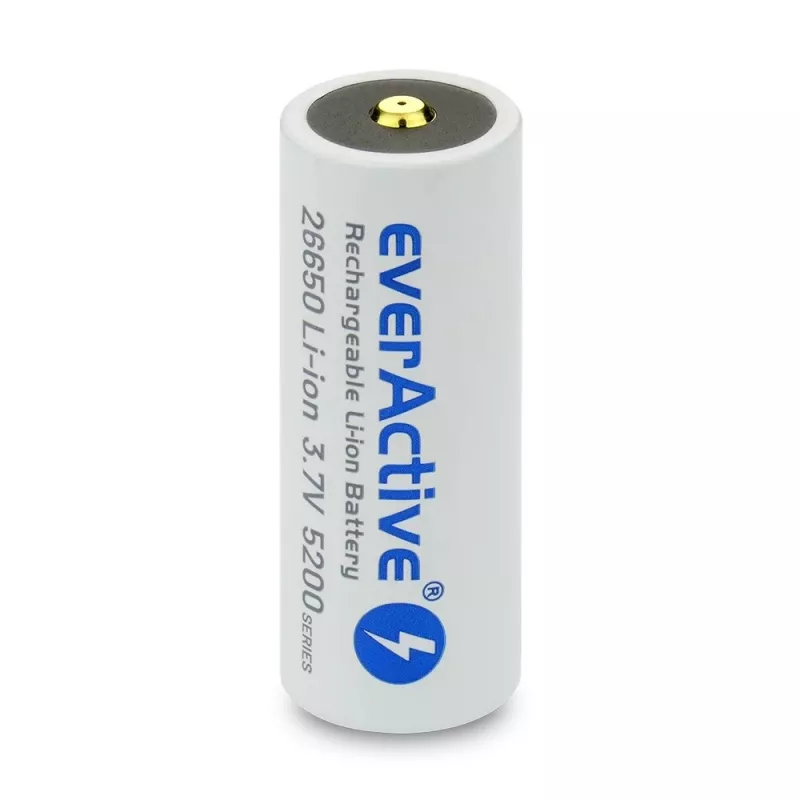 Ladattava akku everActive EV26650-52M 3,7V 5200mAh Micro-USB-lataustoiminnolla