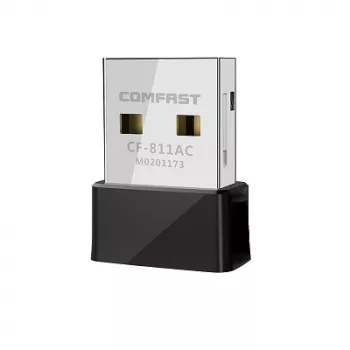 USB-WLAN-sovitin Comfast CF-811AC – dualband 2,4 GHz/5 GHz, jopa 650 Mbit/s