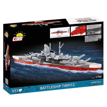 Rakennussarja Cobi taistelulaiva Tirpitz malli 593 osalla, mittakaavassa ja näyttöominaisuuksilla