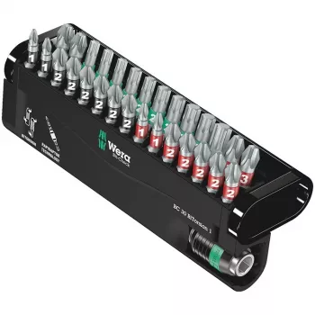 Wera Tools 05057430001 - kuusiokanta - Phillips - Pozidriv - Torx - 1 x 1/4x50 2 x PH 1x25 5 x PH 2x25 2 x PH 3x25 2 x PZ 1x25 6 x PZ 2x25 2 x PZ 3x25 1 x TX 10x25 - 25,4 / 4 mm (1 / 10,20 cm (4)) - kuusiokanta (05057430001)