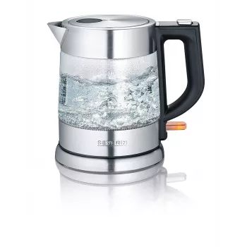 Severin WK 3468 vedenkeitin 1 l 2 200 W musta, ruostumaton teräs, läpinäkyvä
