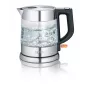 Severin WK 3468 vedenkeitin 1 l 2 200 W musta, ruostumaton teräs, läpinäkyvä