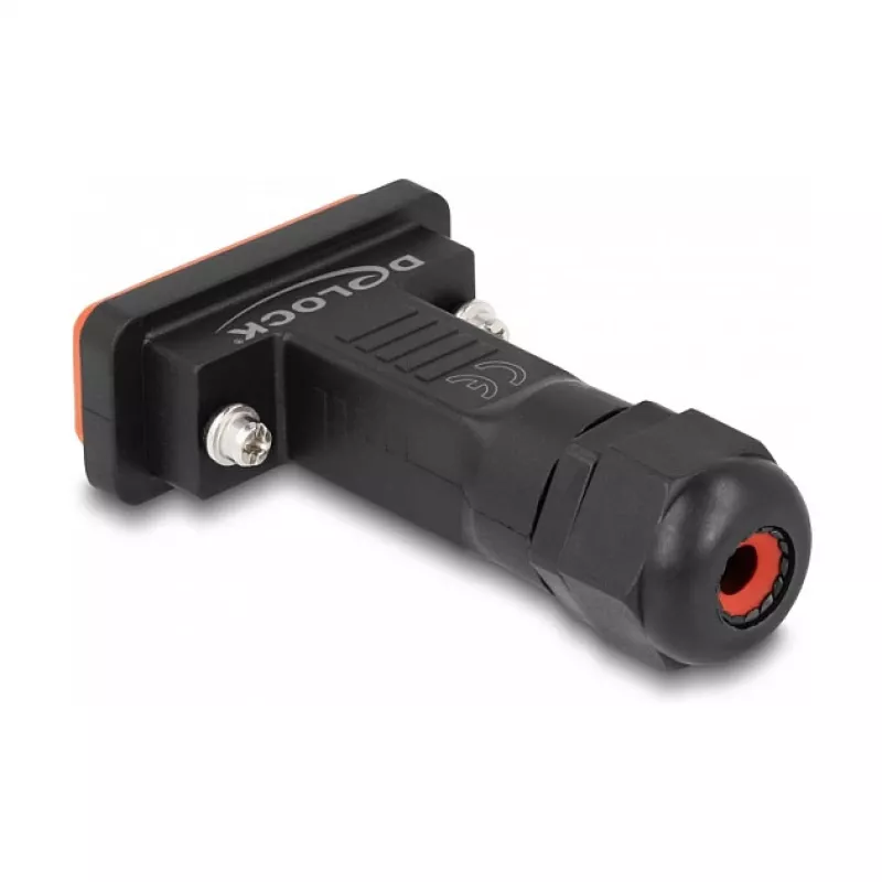 DeLOCK 87808 DB-26 (U) HD D-Sub-liitin siipiruuveilla, musta/punainen