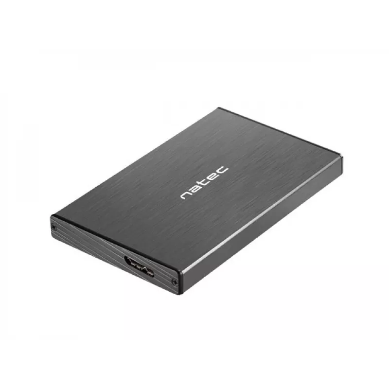 NATEC RHINO GO kotelo USB 3.0 2,5'' SATA HDD/SSD, musta alumiini
