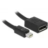 DisplayPort-kaapeli DeLOCK 65554 Mini DisplayPort 0,21 m musta