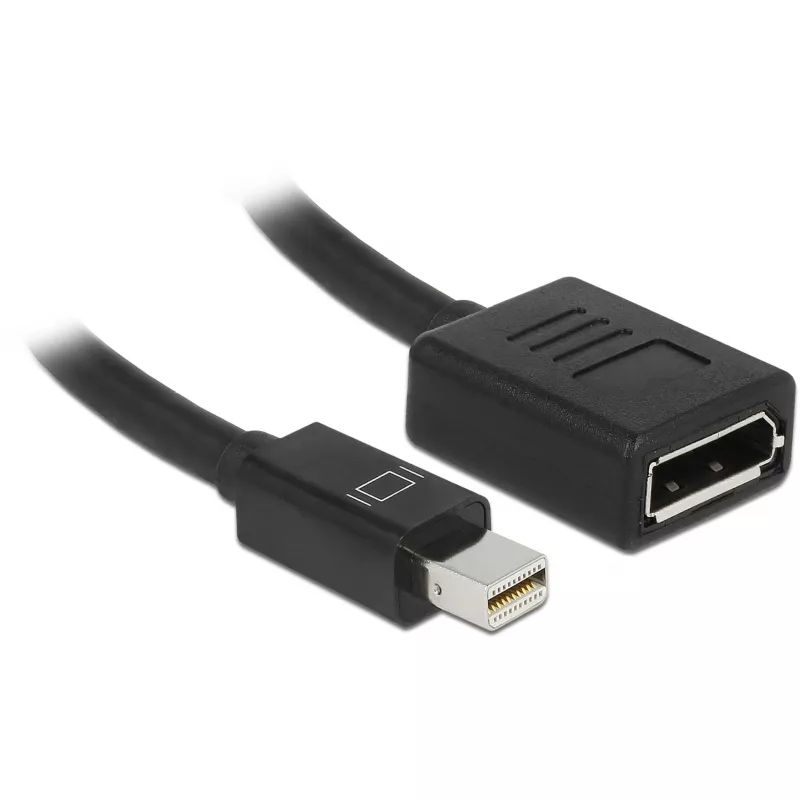 DisplayPort-kaapeli DeLOCK 65554 Mini DisplayPort 0,21 m musta