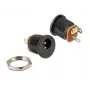 Delock 65503 DC-paneeliasennettava liitin 2,1 x 5,5 mm, juotettava, musta