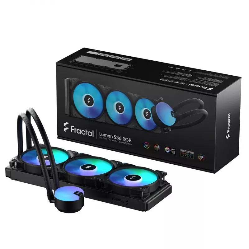 Fractal Design Lumen S36 v2 RGB prosessorin nestejäähdytys 12 cm musta 1 kpl