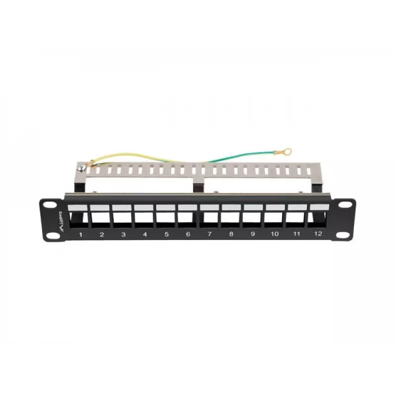 Kytkentäpaneeli LANBERG PPKS-9212-B 12-porttinen 1U 10 tuuman FTP