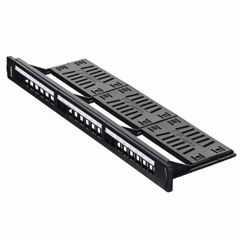 Patch-paneeli 1U LANBERG PPKS-1124-B, 24 porttia, 1U, ABS, musta, 482,6×44,5×154 mm