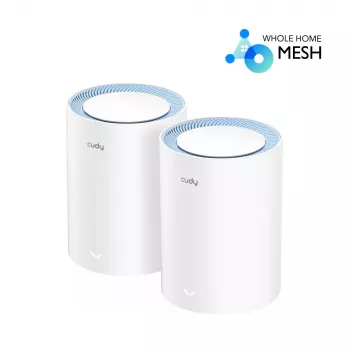 Mesh-järjestelmä Cudy M1200 2 kpl:n pakkaus – Dualband-Wi-Fi 5 (300/867 Mbit/s), 2 yksikköä, 1x LAN-portti, tukee 100 laitetta