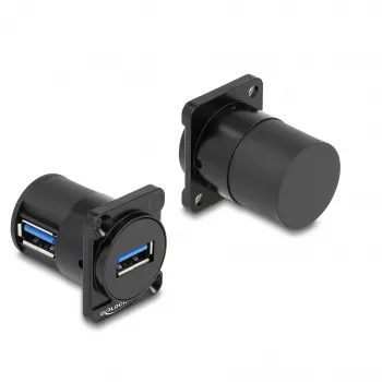 DeLOCK D-Type-moduuli USB 5 Gbps Type-A naaras-naaras 90° kulma